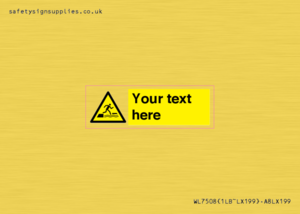 Custom Warning falling into water when stepping on or off a floating surface